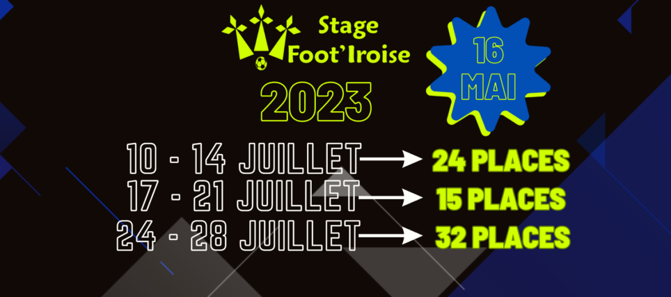 Inscription Stage Foot’Iroise 2023